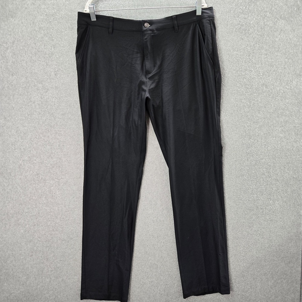 Adidas Men Pants 36x34 Black Chino Golf Performance Logo‎ Pockets (38x32)